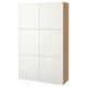 BESTÅ Storage combination with doors, oak effect/Lappviken white, 120x42x193 cm