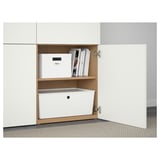 BESTÅ Storage combination with doors, oak effect/Lappviken white, 120x42x193 cm