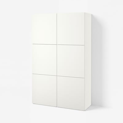 BESTÅ Storage combination with doors, white/Lappviken white, 120x42x193 cm
