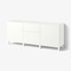 BESTÅ Storage combination with drawers, Förvaltare white/Stubbarp white, 180x42x74 cm