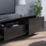 BESTÅ TV storage combination, black-brown/Hanviken/Stubbarp black-brown, 240x42x230 cm