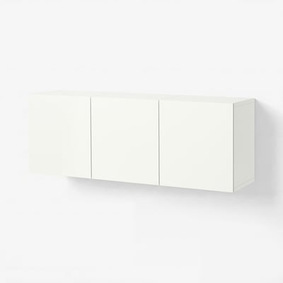 BESTÅ Wall-mounted cabinet combination, white/Förvaltare white, 180x42x64 cm