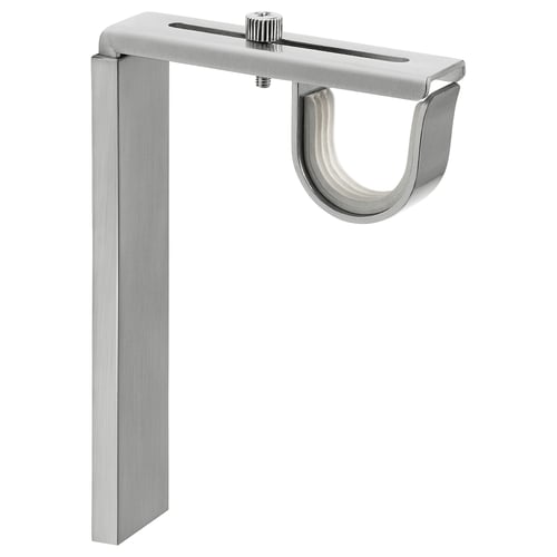BETYDLIG silver curtain rod holder, adjustable, nickel-plated steel, modern design.