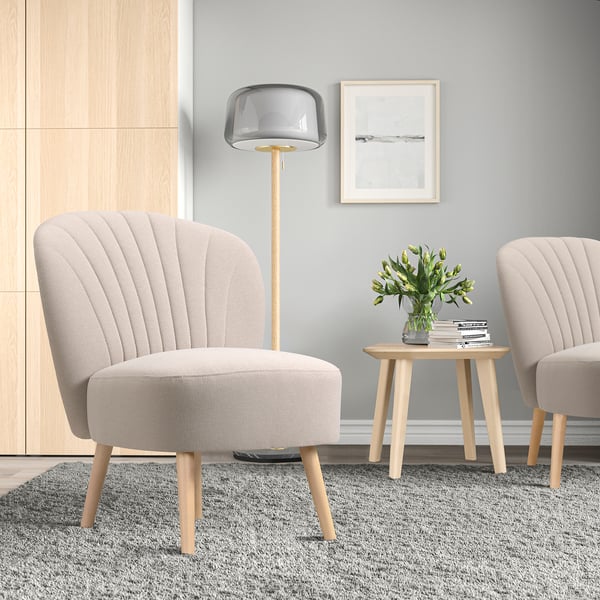 BILLHAMN Easy chair, grey-beige
