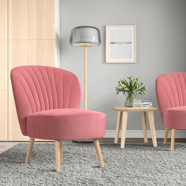 BILLHAMN Easy chair, Kallboda dark pink