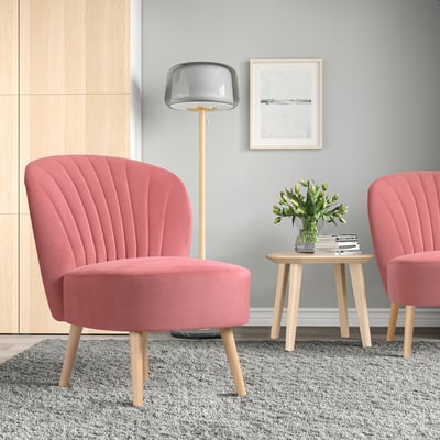 BILLHAMN Easy chair, Kallboda dark pink