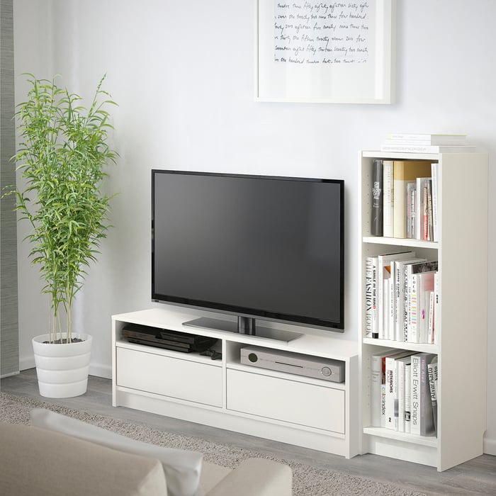 BILLY / BENNO TV storage combination, white, 160x39x106 cm IKEA