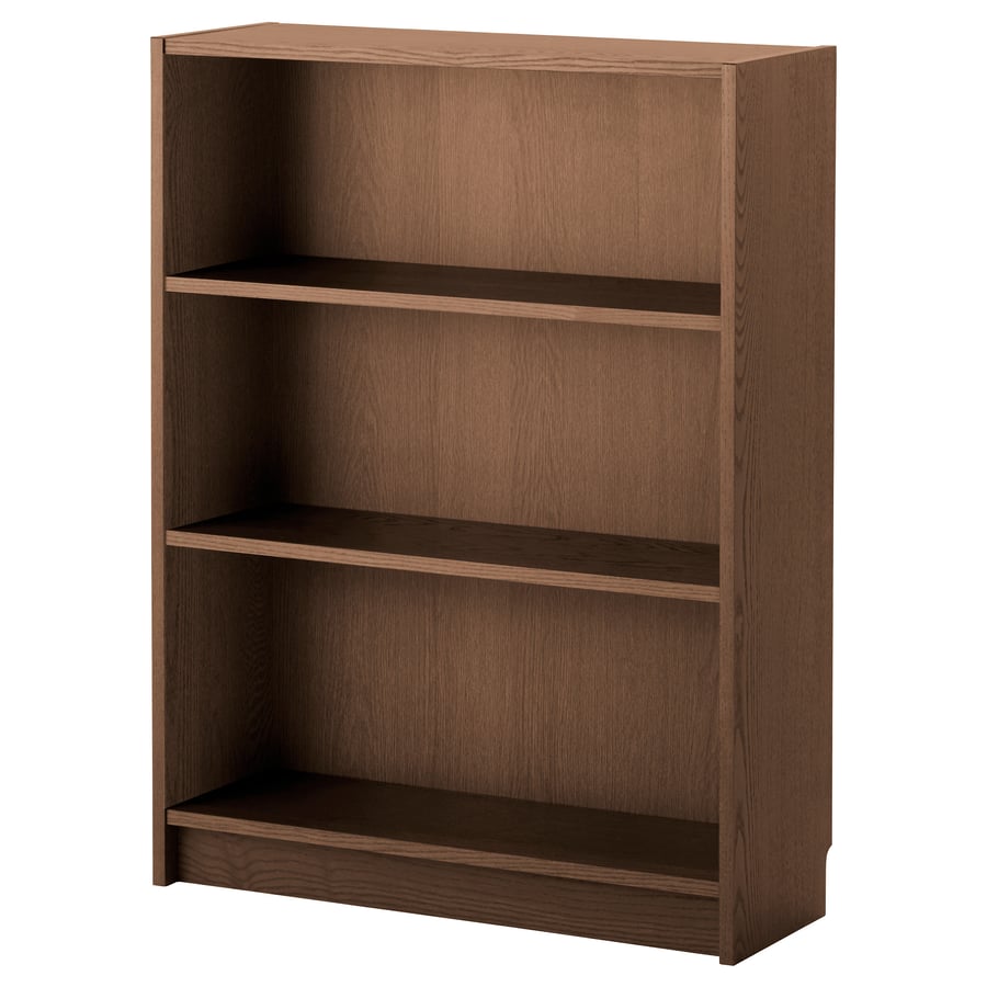 BILLY Bookcase, brown ash veneer, 80x28x106 cm IKEA