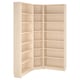 BILLY Bookcase corner comb w ext units, birch effect, 136/136x28x237 cm