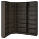 BILLY Bookcase corner comb w ext units, dark brown oak effect, 215/135x28x237 cm