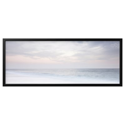 BJÖRKSTA frame, black, rectangular, holds large print, minimalist design.