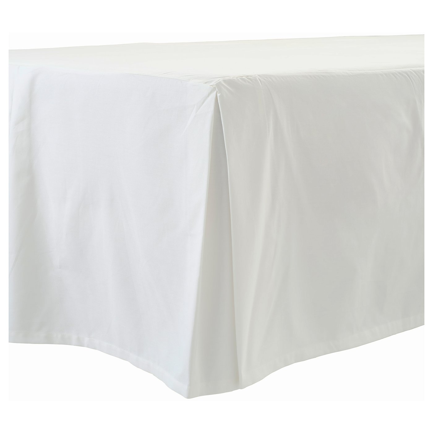 BLÅFLOX Valance sheet, white, 160x200 cm IKEA