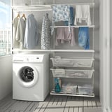 BOAXEL Laundry combination, white, 165x40x201 cm