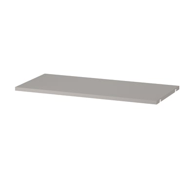 BOAXEL shelf: grey, rectangular, flat, wall-mountable storage.