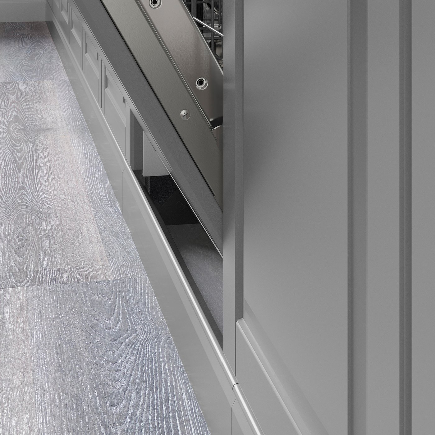 BODBYN Decorative plinth for dishwasher, grey, 66x8 cm IKEA