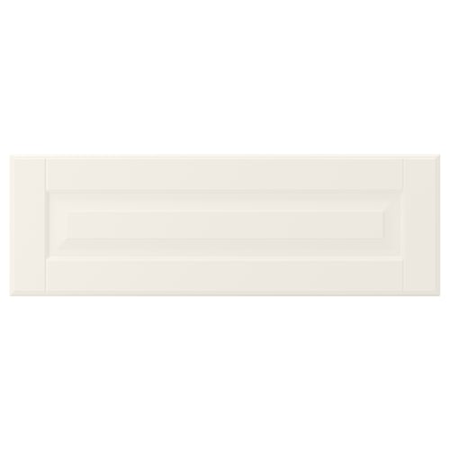 An off-white BODBYN cabinet with a smooth, bevelled panel design.