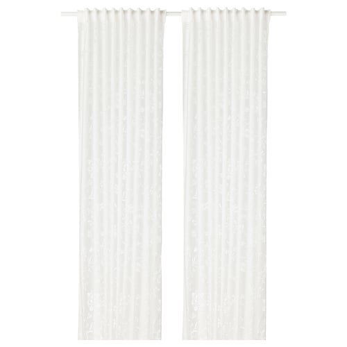 borghild sheer curtains 1 pair white 145x300 cm ikea