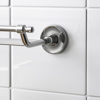 BROFJÄRDEN Wall shelf, chrome effect, 60x6 cm