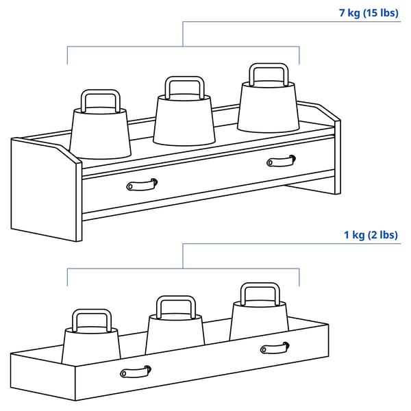 BRYTNING Add-on unit, white, 73x19x18 cm