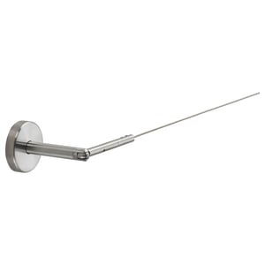 Stainless steel wall-mounted curtain rod, sleek design, adjustable angle.