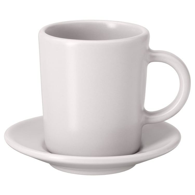 DINERA Espresso cup and saucer beige IKEA