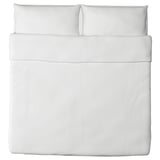 DVALA Duvet cover and 2 pillowcases, white, 240x220/50x80 cm