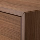EKET Wall-mounted storage combination, with 2 drawers/walnut effect, 70x35x35 cm