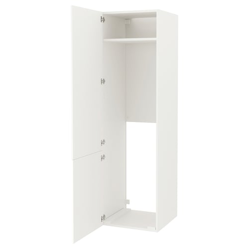 White ENHET cabinet, open door revealing single shelf.