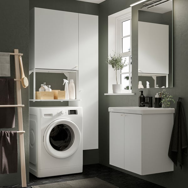 ENHET Storage combination, white, 60x45x115 cm