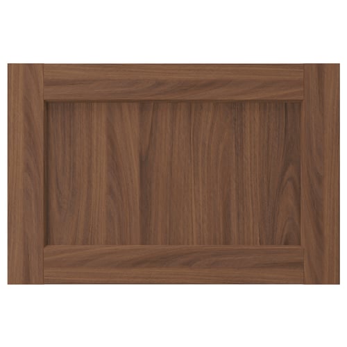 ENKÖPING brown walnut cabinet door, wooden texture, square frame design.