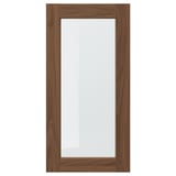 ENKÖPING Glass door, brown walnut effect, 40x80 cm