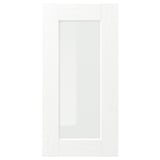 ENKÖPING white cabinet door with glass panel, sleek design, durable foil finish, rectangular shape.