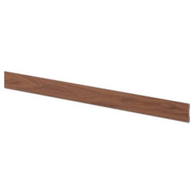Brown walnut-colored plastic kitchen plinth, rectangular, sleek design.