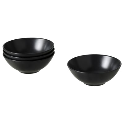 FÄRGKLAR Bowl, matt dark grey, 16 cm