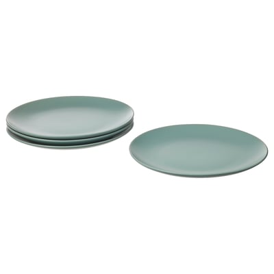 FÄRGKLAR Plate, matt light turquoise, 26 cm