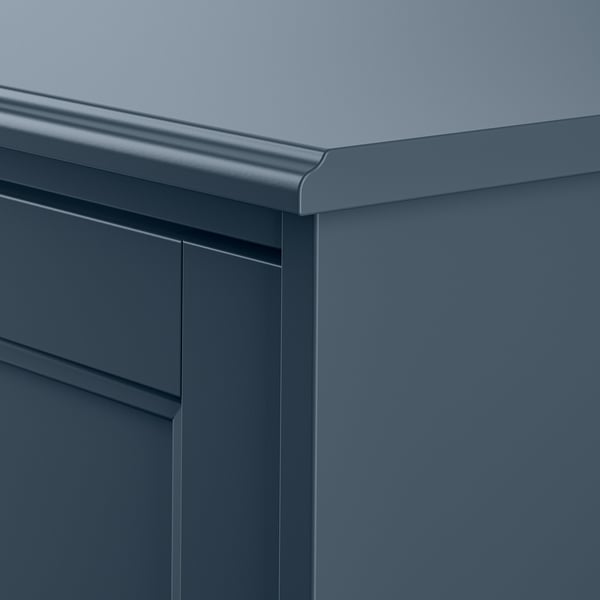 FÅGELFJÄLLET Chest of 6 drawers, dark grey-blue, 160x51x78 cm