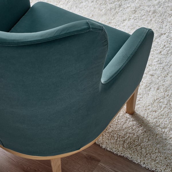 FAGERBACKEN Armchair, Alhamn dark grey-blue