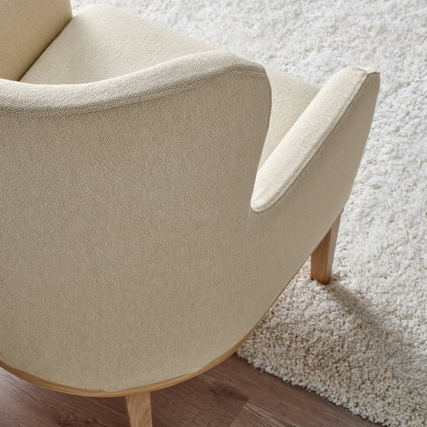 FAGERBACKEN Armchair, Knäbäck light beige