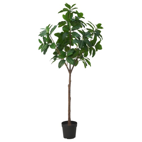 FEJKA potted plant, green, plastic, round, lifelike leaves.