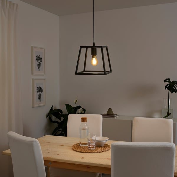 FELSISK Pendant lamp, black, 25 cm
