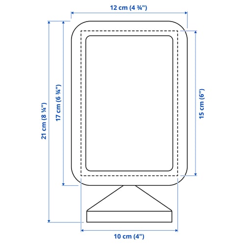 Illustration with measurements for the product: FIKONTRÄD.