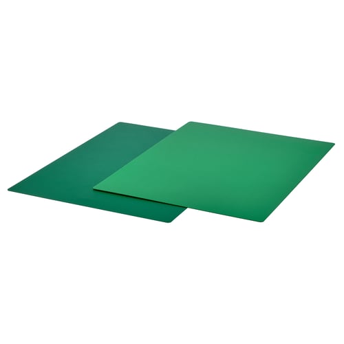 Green flexible FINFÖRDELA cutting boards, made of thermoplastic elastomer.