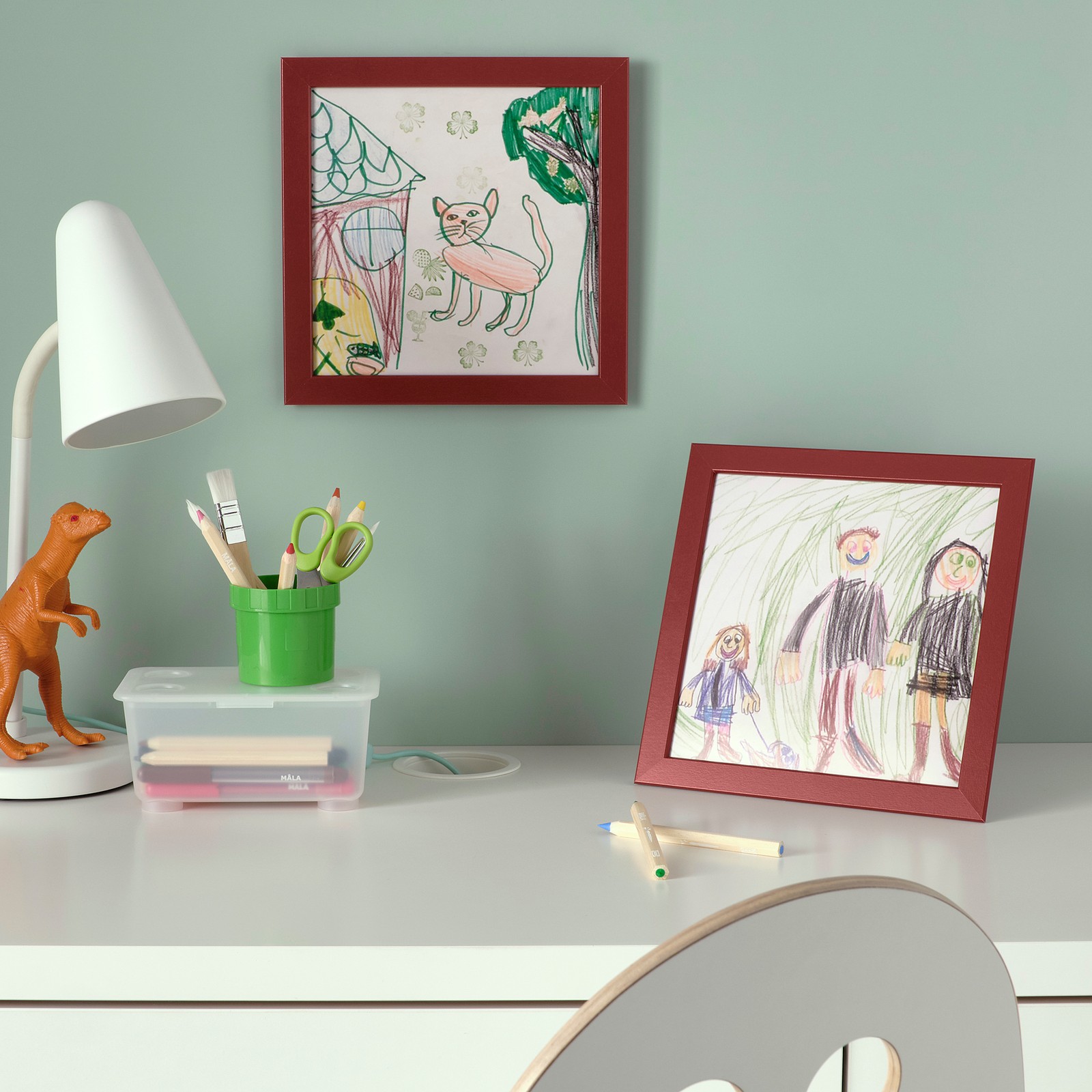 FISKBO Frame, dark red, 21x21 cm IKEA