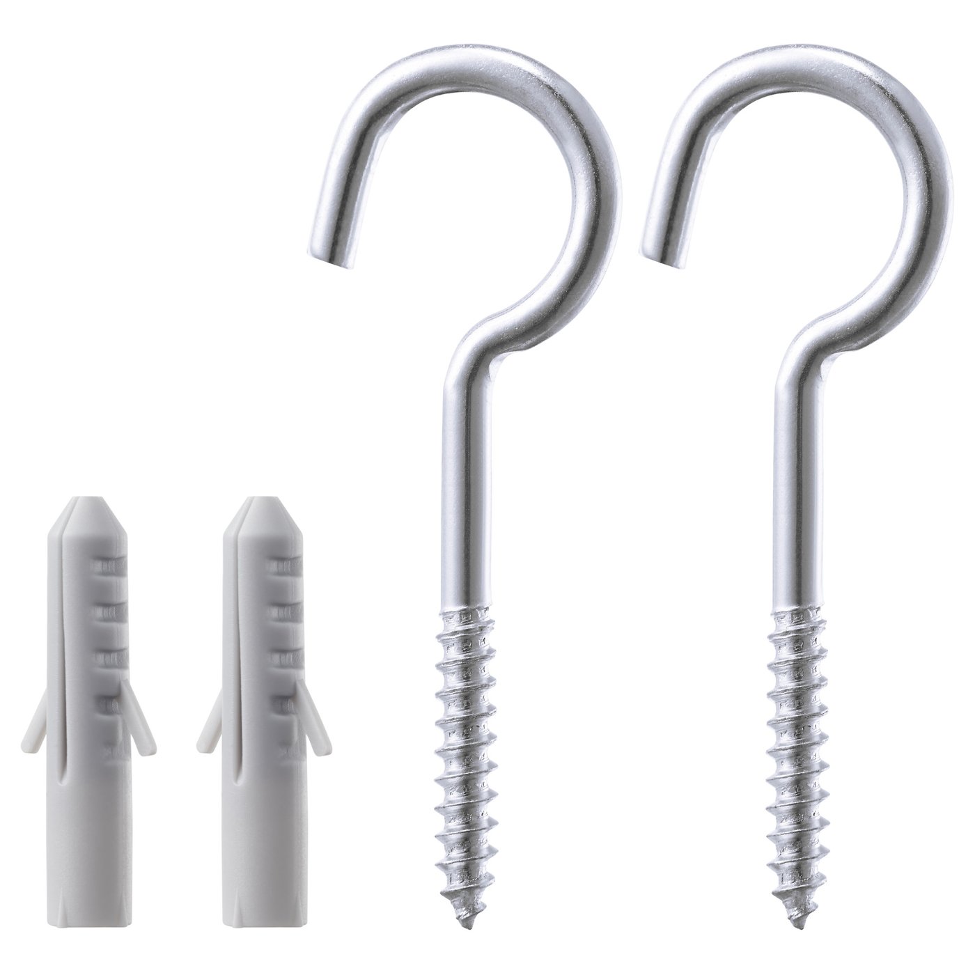 FIXA 4piece screw hook and plug set silvercolour IKEA
