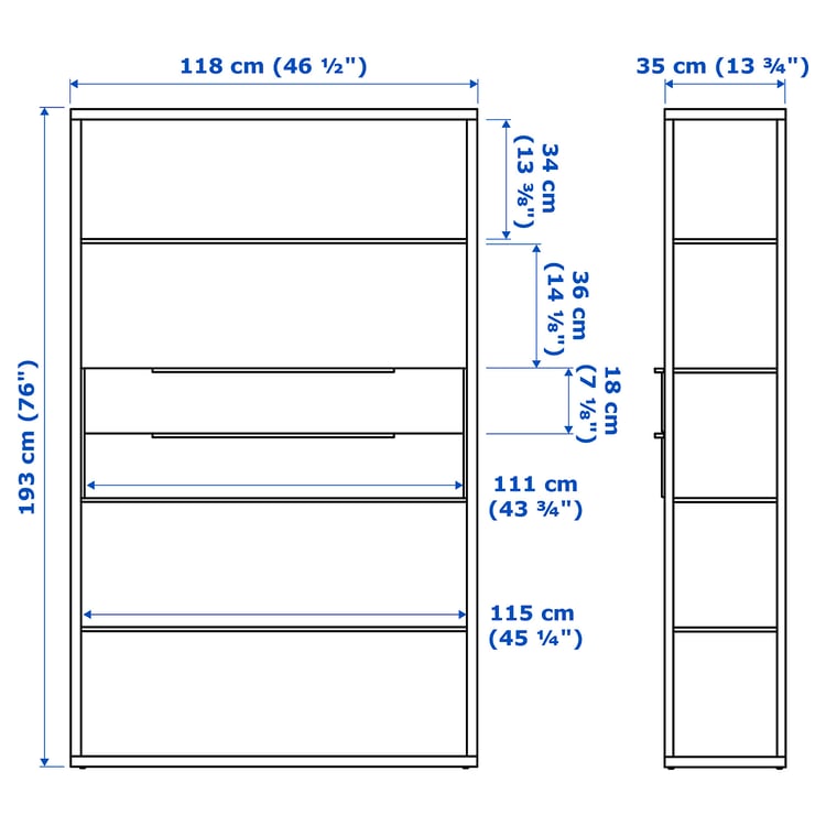 FJÄLKINGE Shelving unit with drawers white IKEA
