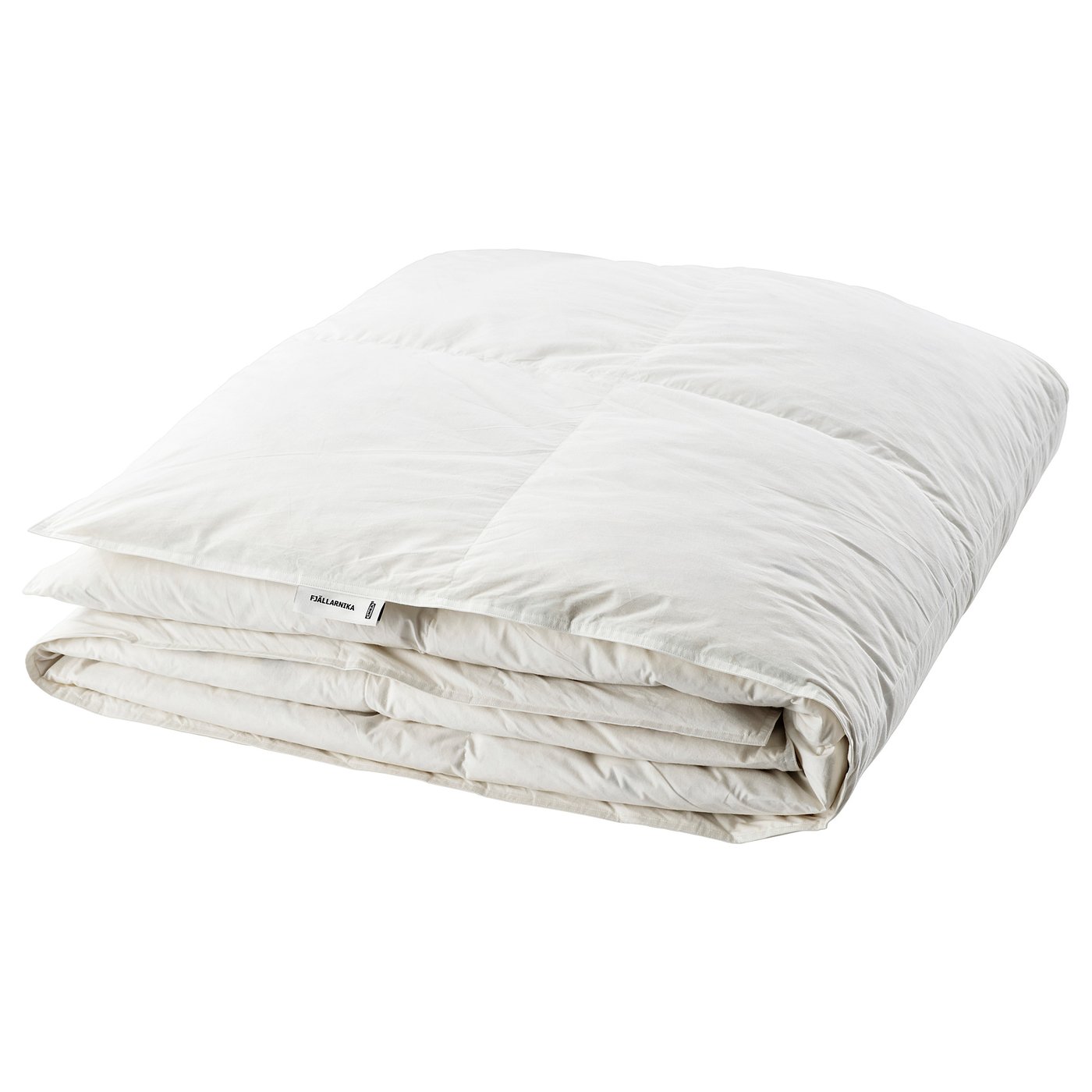 Fjällräven FJÄLLARNIKA cotton duvet, white, rectangular, 90% duck feathers, 10% down.