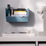 FODERTRÅG Organiser for desk/wall, grey-blue, 25x18x15 cm