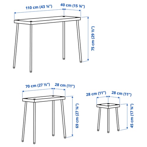 Illustration with measurements for the product: FRIDNÄS.