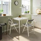 FRÖSVI Folding chair, white/Knisa light grey