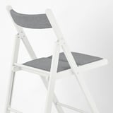 FRÖSVI Folding chair, white/Knisa light grey